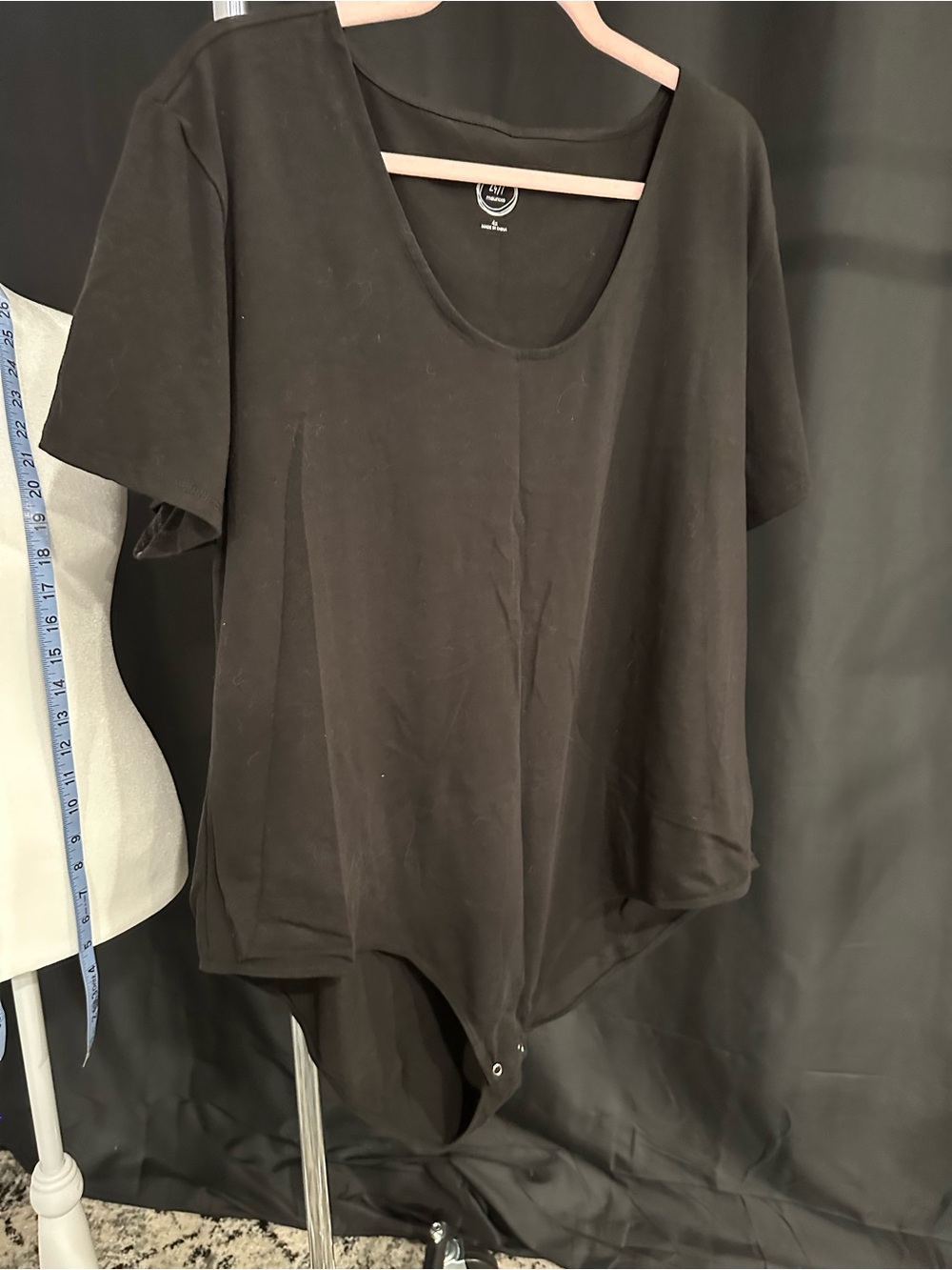 Maurices Black Scoop Neck Short Sleeve Bodysuit NWOT